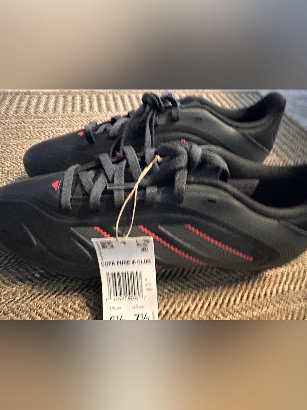 adidas Copa Pure III Club Men's Black with Red Accents